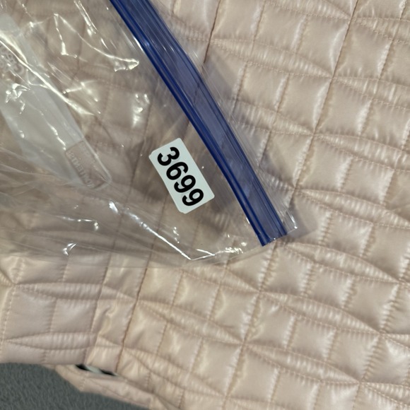 Kate Spade Jacket Pink Medium Quilted Mid Length Zip Quiet Luxury Minimalist - Picture 8 of 8
